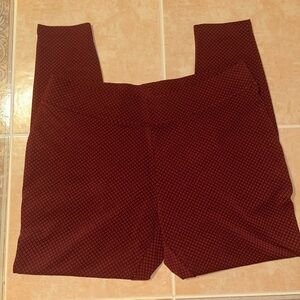 Lands' End Deep Red leggings pants